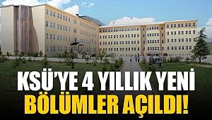 KSÜ’ye 4 yıllık yeni bölümler açıldı!