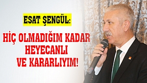 Şengül: Hiç olmadığım kadar heyecanlı ve kararlıyım