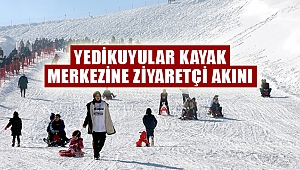 Yedikuyular Kayak Merkezine Ziyaretçi Akını