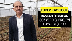 Başkan olmadan söz verdiği projeyi hayat geçirdi!