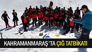 Kahramanmaraş'ta Çığ Tatbikatı