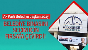 Necati Okay, belediye binasını seçim için fırsata çevirdi!