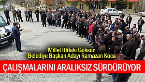 Ramazan Koca çalışmalarını aralıksız sürdürüyor