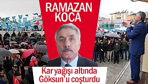 Ramazan Koca, kar yağışı altında Göksun’u coşturdu