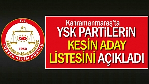 YSK kesin aday listesini açıkladı!