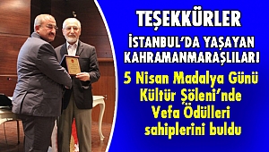 5 Nisan Madalya Günü Kültür Şöleni’nde Vefa Ödülleri sahiplerini buldu