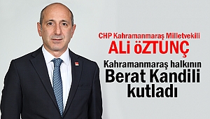 Ali Öztunç’tan Berat kandili mesajı