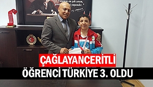Çağlayanceritli öğrenci Türkiye 3. Oldu