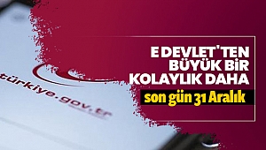e-Devlet'ten yeni kolaylık