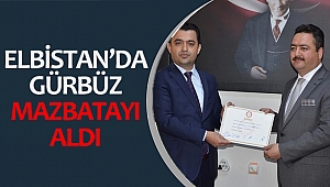 Elbistan’da Gürbüz mazbatayı aldı
