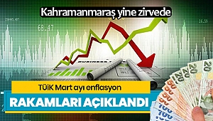 Enflasyon rakamları açıklandı! Kahramanmaraş zirvede