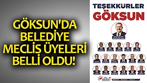 Göksun'da belediye meclis üyeleri belli oldu!