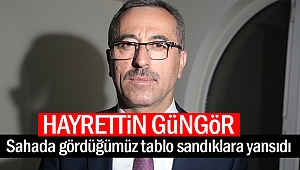Güngör “Sahada gördüğümüz tablo sandıklara yansıdı”
