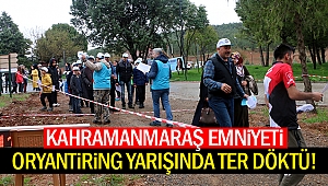 Kahramanmaraş emniyeti oryantiring yarışında ter döktü!