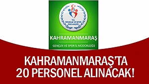 Kahramanmaraş için personel ilanı!