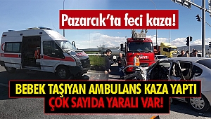 Kahramanmaraş'ta ambulans ile otomobil çarpıştı: 9 yaralı