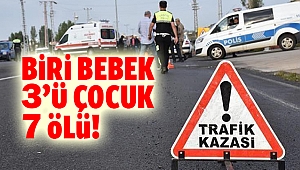 Korkunç kaza: biri bebek 3’ü çocuk 7 ölü!
