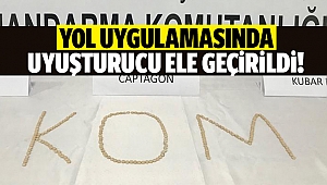 Yol uygulamasında uyuşturucu ele geçirildi!