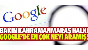 Bakın Kahramanmaraş halkı Google’de en çok neyi aramış!