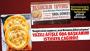 'Bozgunculuk yapıyoruz, ucuz Ramazan pidesi satıyoruz' yazılı afişle oda başkanını istifaya çağırdı!