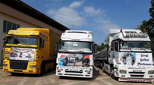 İSAR'da tırlarla yardım!