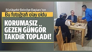 Korumasız gezen Güngör takdir topladı!