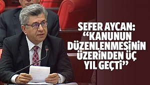 Sefer Aycan, “Kanunun düzenlenmesinin üzerinden üç yıl geçti”