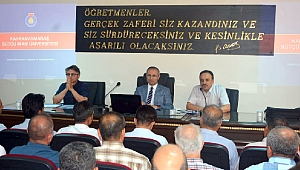 KSÜ, Kilis’te Okul Müdürleri ve Rehber Öğretmenlerle Buluştu