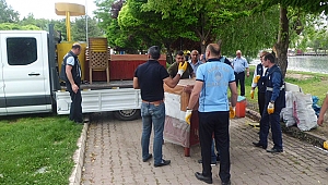 Pınarbaşı’nda seyyar satıcılar ve işletmeler kaldırıldı