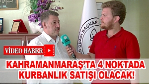 4 Noktada Kurbanlık Satışı Olacak