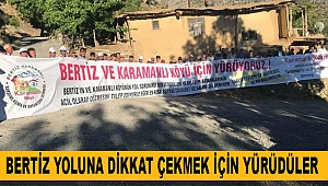 Bertiz yoluna dikkat çekmek için yürüdüler