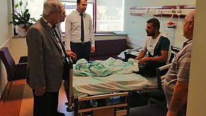 Rektör Can Afrin gazisini ziyaret etti