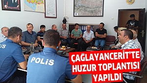 Çağlayancerit’te huzur toplantısı yapıldı