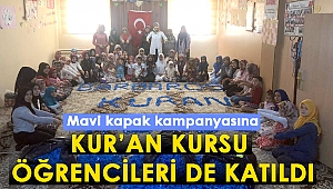 Mavi kapak kampanyasına Kur'an Kursu Öğrencileri de Katıldı