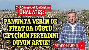 Başkan Ateş: Pamukta verim de fiyat da düştü, çiftçinin feryadını duyun!