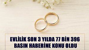 Evlilik son 3 yılda 77 bin 396 basın haberine konu oldu