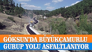 Göksun'da Büyükçamurlu Gurup Yolu Asfaltlanıyor