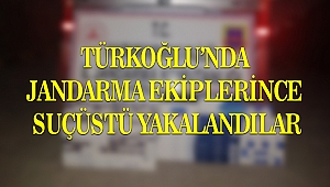 Türkoğlu’nda jandarma ekiplerince suçüstü yakalandılar