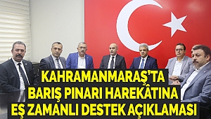Kahramanmaraş’ta Barış Pınarı Harekâtına Eş Zamanlı Destek Açıklaması