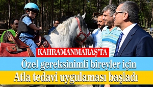 Kahramanmaraş’ta özel gereksinimli bireyler için atla tedavi uygulaması başladı