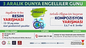 Engelliler Gününde Farkındalık İçin resim ve kompozisyon yarışması yapılacak
