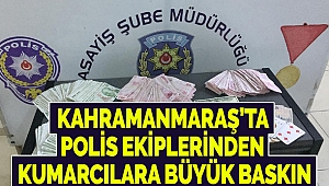 Kahramanmaraş’ta Polis Ekiplerinden Kumarcılara Büyük Baskın
