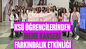 KSÜ Öğrencilerinden Meme Kanseri Farkındalık Etkinliği