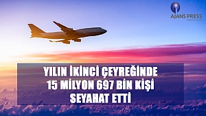 Yılın İkinci Çeyreğinde 15 Milyon 697 Bin Kişi Seyahat Etti