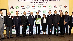 Çimko’nun Üç Tesisine Kaynakların Sorumlu Kullanımı Belgesi