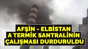 Afşin Elbistan A Termik Santrali Durduruldu