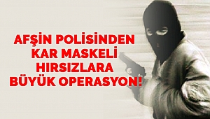 Afşin polisinden kar maskeli hırsızlara büyük operasyon!