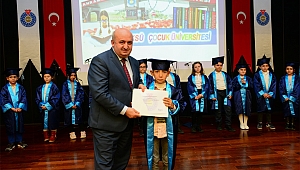 KSÜ Çocuk Üniversitesi 2. Dönem Mezunları Diplomalarını Törenle Aldı