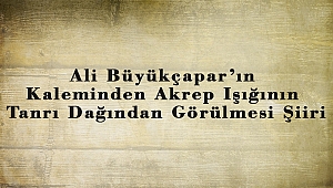 Ali Büyükçapar’ın Kaleminden Akrep Işığının Tanrı Dağından Görülmesi Şiiri