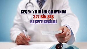 Geçen Yılın İlk On Ayında 327 Bin 873 Reçete Kesildi